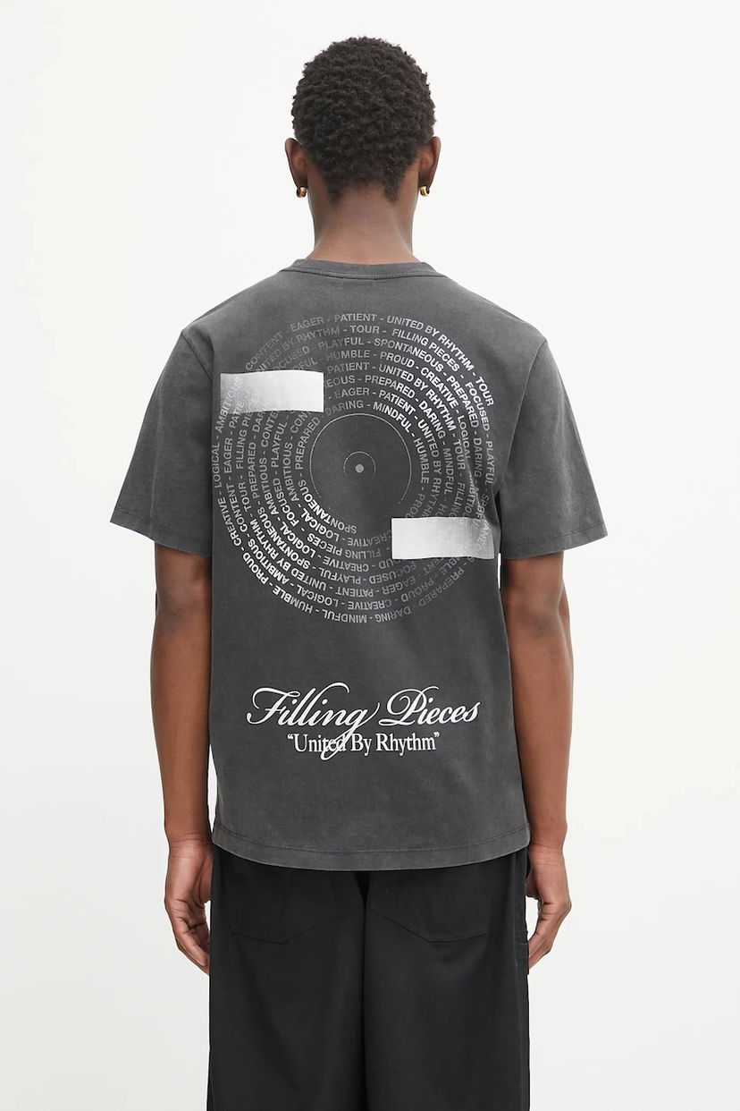 T-paita Filling Pieces Filling Pieces Vinyl Graphic T-Shirt Musta | 422520500240