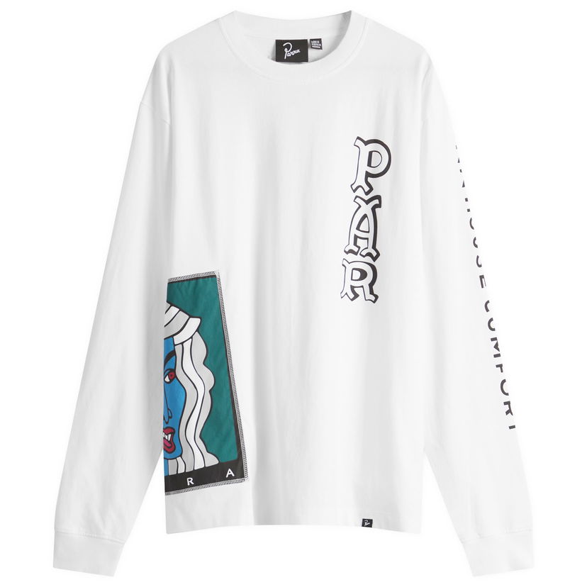 T-paita By Parra Parra Your Face Graphic Long Sleeve T-Shirt Valkoinen | 53521-WHT
