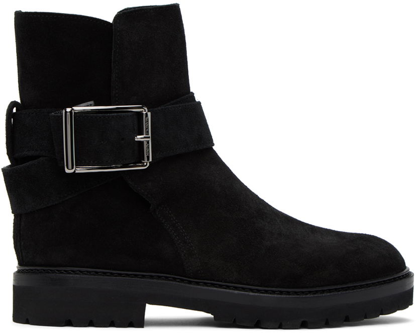 Vaatteet Manolo Blahnik Manolo Blahnik Hather Suede Ankle Boots Musta | 323-2540-0002