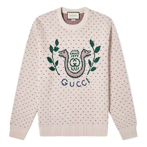 Villapaita Gucci Wool Sweater with Harp Jacquard Vaaleanpunainen | 577406-XKAU9-9133