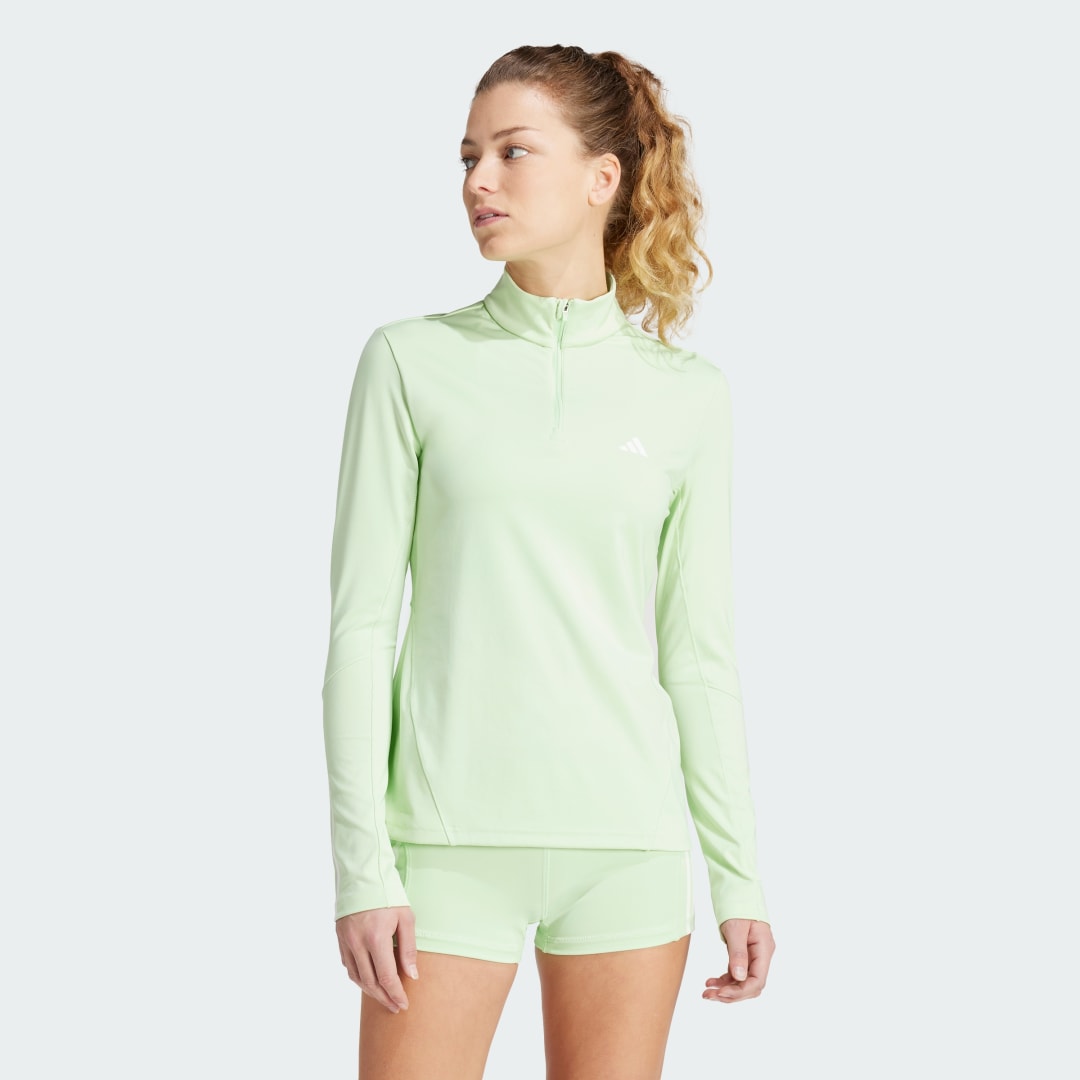 Takki adidas Performance Hyperglam Training Quarter-Zip Valkoinen | IN6844, 1