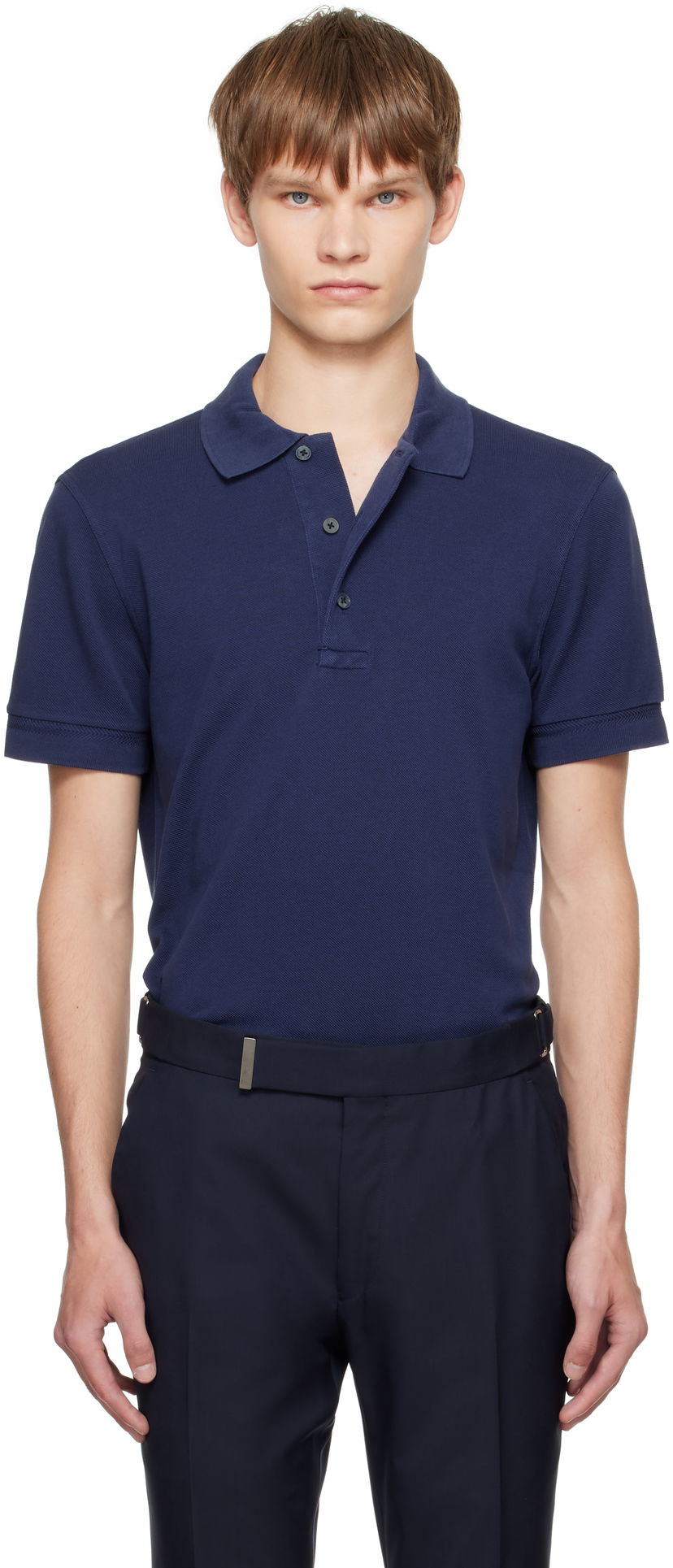 Poolopaita Tom Ford TOM FORD Piquet Polo Tummansininen | JPS011-JMT013