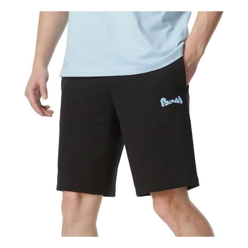 Shortsit Puma Logo Casual Shorts Musta | 628039-01