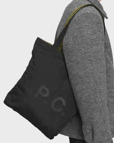 Kangaskassi A.P.C. LOU Quilted Reversible Tote Musta | PSALL-M61892-TJD, 2