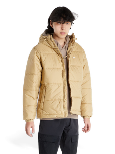 Puffer takki adidas Originals Hooded Puffer Beige | H13556