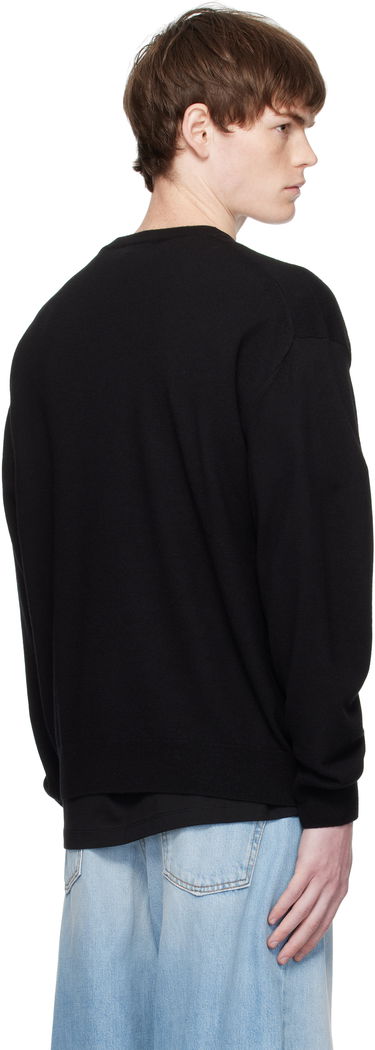 Villapaita We11done We11done Logo Rhinestone Knit Pullover Musta | WD-KO2-25-652-U-BK, 2