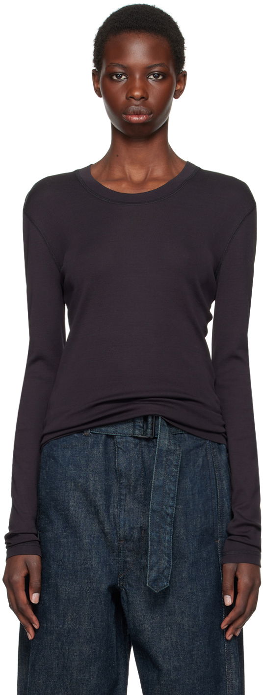 T-paita LEMAIRE Long Sleeve T-Shirt Musta | TO1319 LJ1016