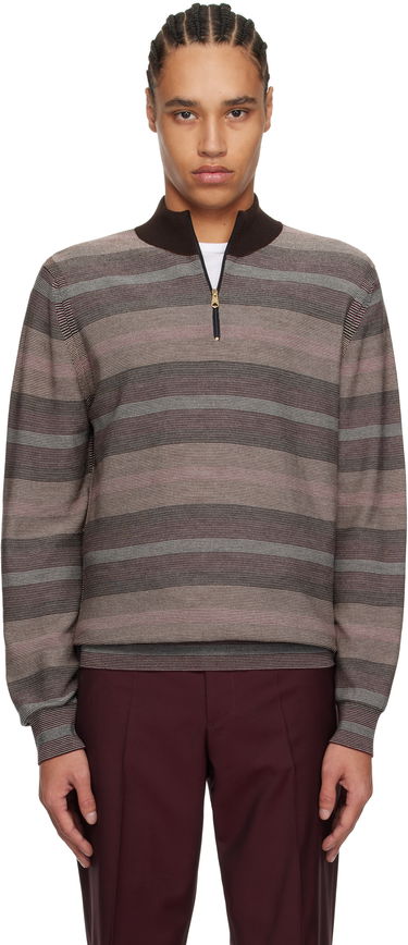 Villapaita Paul Smith Paul Smith Hazy Stripe Zip Sweater Ruskea | M1R-254Z-P02590-92, 0