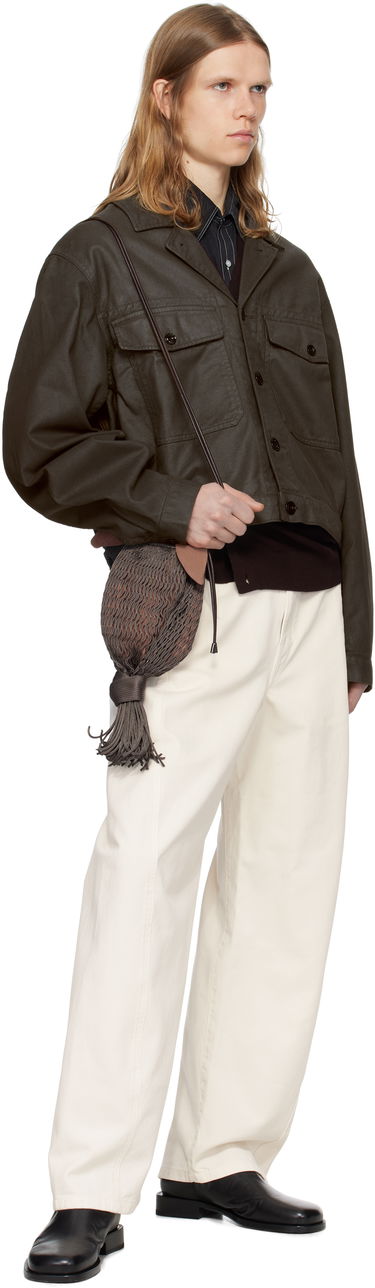 Housut LEMAIRE Lemaire Twisted Belted Trousers Valkoinen | PA326 LD1034, 3