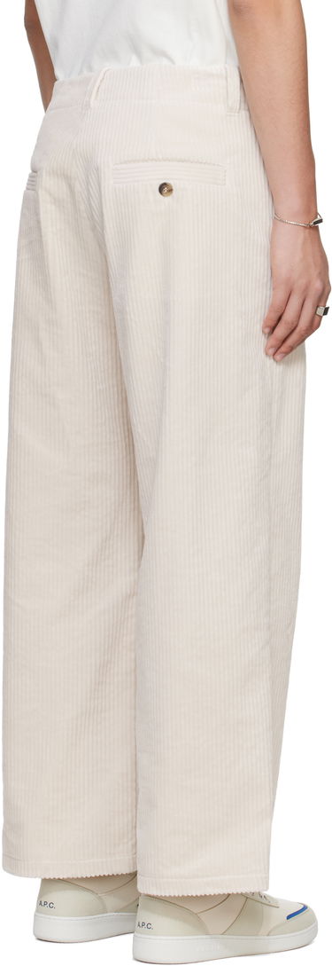 Housut A.P.C. A.P.C. River Corduroy Wide-Leg Pants Beige | COHDW-H08470, 2