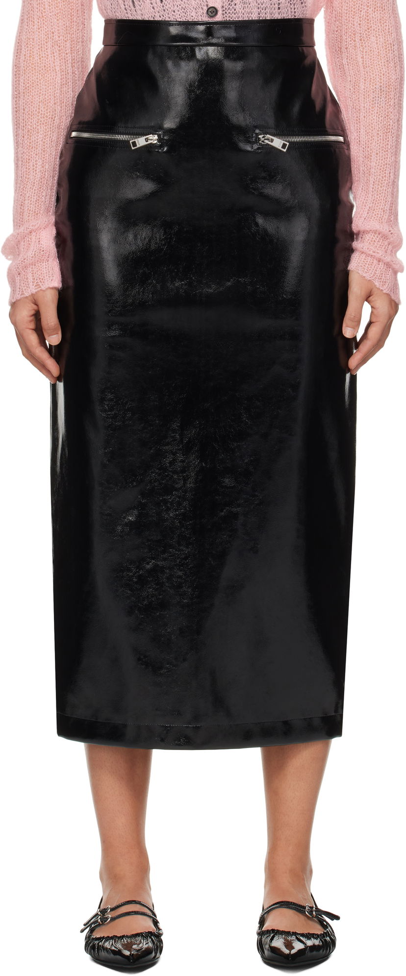 Hame MSGM Midi Skirt Musta | 3742MDD04 247800