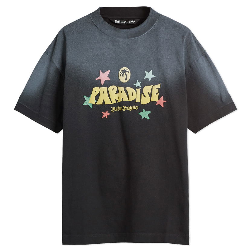 T-paita Palm Angels Palm Angels Paradise Palm T-Shirt, Size Large Musta | PMAA001S25JER0011018