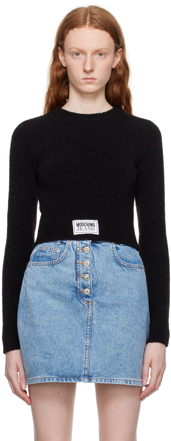 Villapaita Moschino Moschino Jeans Crewneck Sweater Musta | 0930 8204