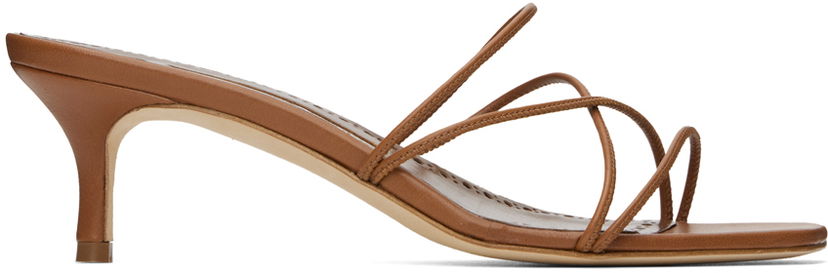 Asusteet Manolo Blahnik Manolo Blahnik Ninfemu Kitten Heel Mules Ruskea | 224-1738