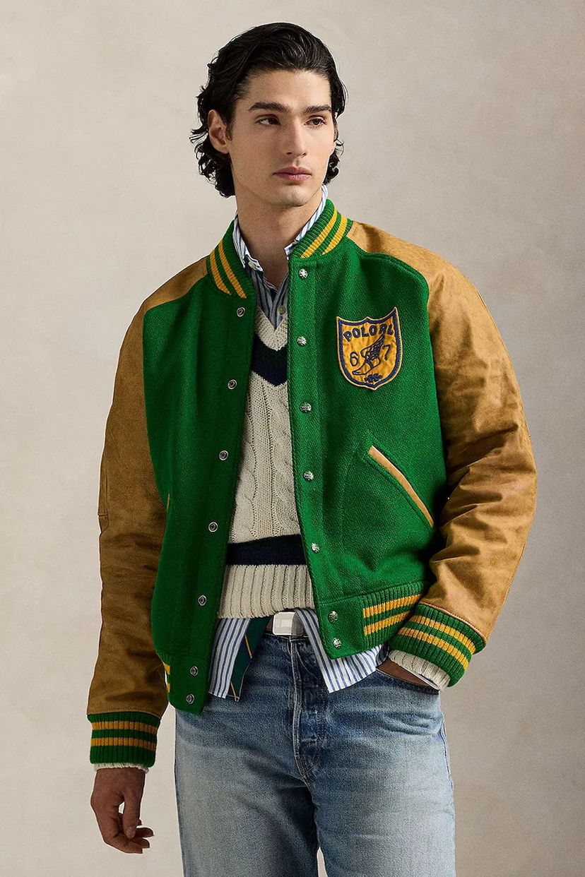 Takki Polo by Ralph Lauren Polo Ralph Lauren Letterman Jacket Vihreä | 710970577