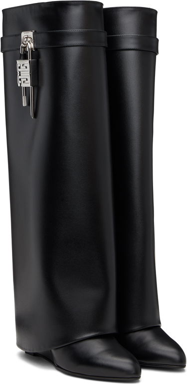 Vaatteet Givenchy Givenchy Shark Lock Tall Boots Musta | BE702XE1NG001, 3