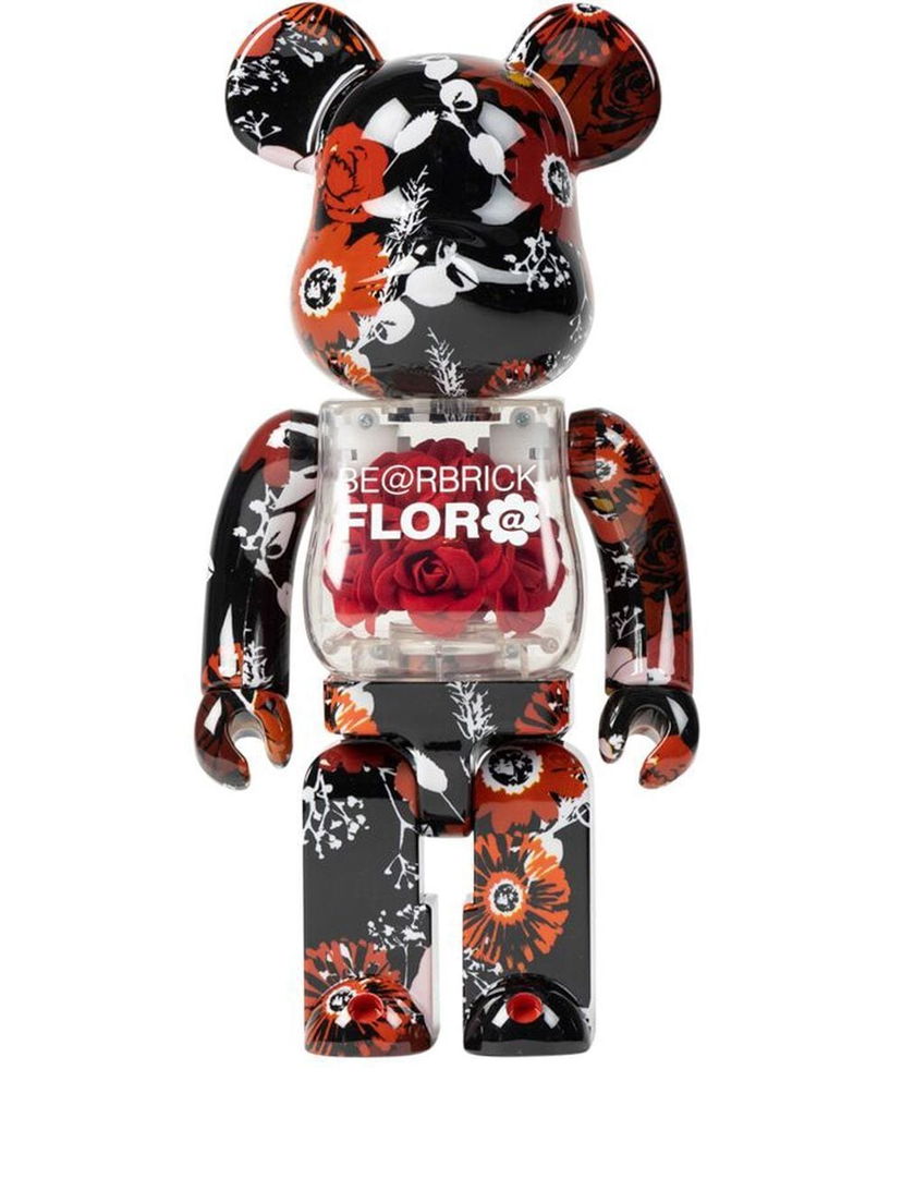 Keräilykelpoinen Medicom Toy Mames Flor@ BE@RBRICK 400% figure - Red Musta | MEDI008619435378