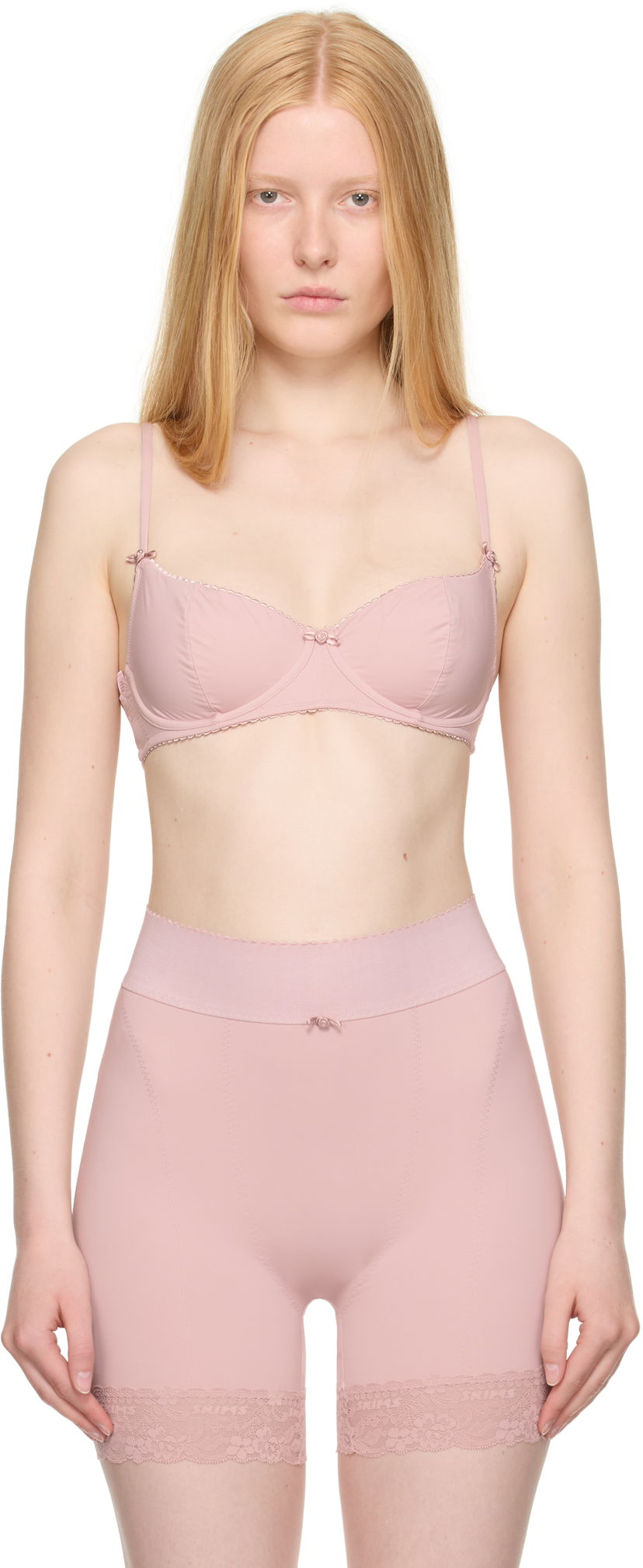 Rintaliivit SKIMS SKIMS Retro Shapewear Unlined Demi Bra Vaaleanpunainen | DM-DEM-7921W
