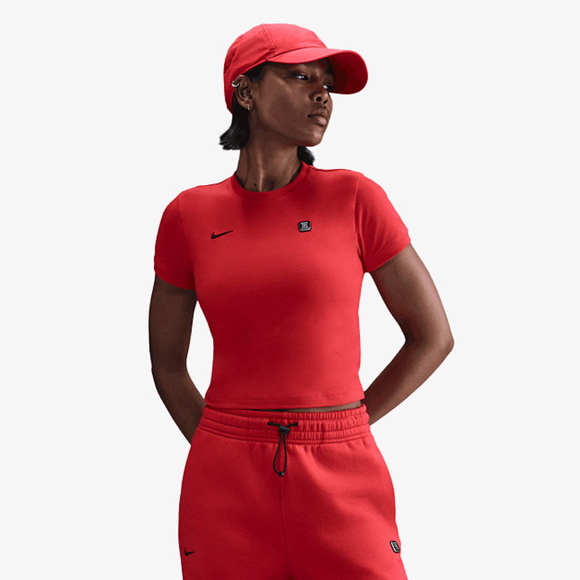 Crop top Nike Cropped T-Shirt Shox Punainen | IO2244-657