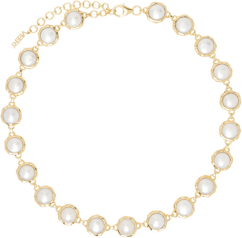 Kaulakoru VEERT VEERT 'The Pearl Circle' Gold-Tone & Faux Pearl Necklace Metallinen | JLG0022YG