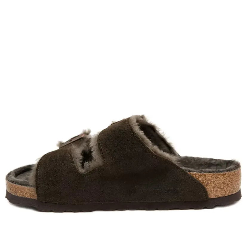 Tennarit ja kengät Birkenstock Birkenstock Arizona Shearling Suede Narrow Fit Sandals Ruskea | 1020528