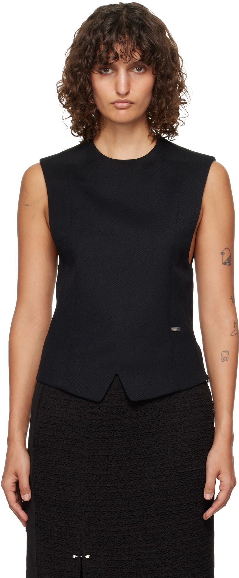 Tankkitoppi ADER ERROR Black Sleeveless Top Musta | BN01FWVE0101BK