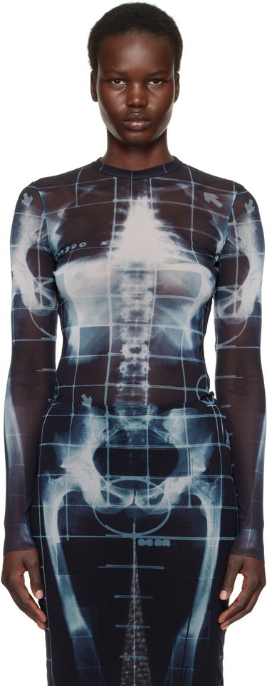 Mekko Jean Paul Gaultier Jean Paul Gaultier 'The Squeletor' Mesh T-Shirt Musta | 25/33-F-TO241-T580-005956, 0
