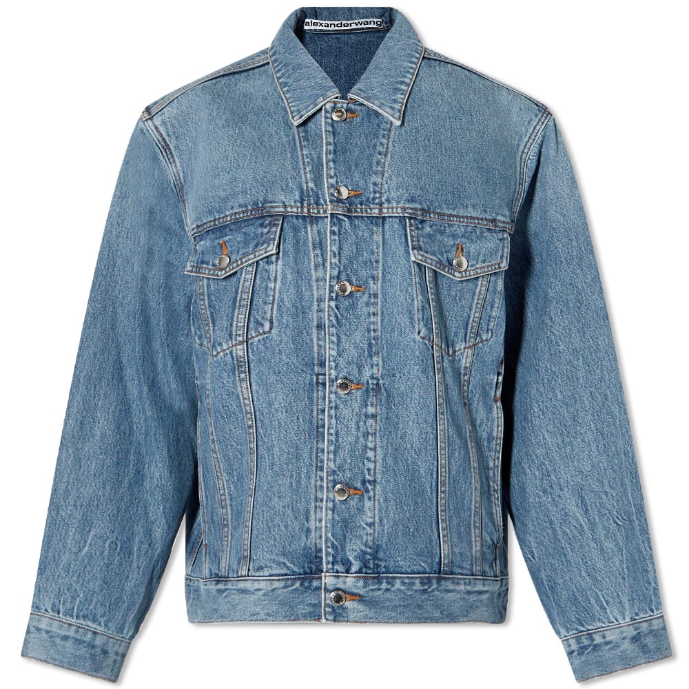 Takki Alexander Wang Oversized Denim Trucker Jacket Sininen | 1WC4222301-473, 0