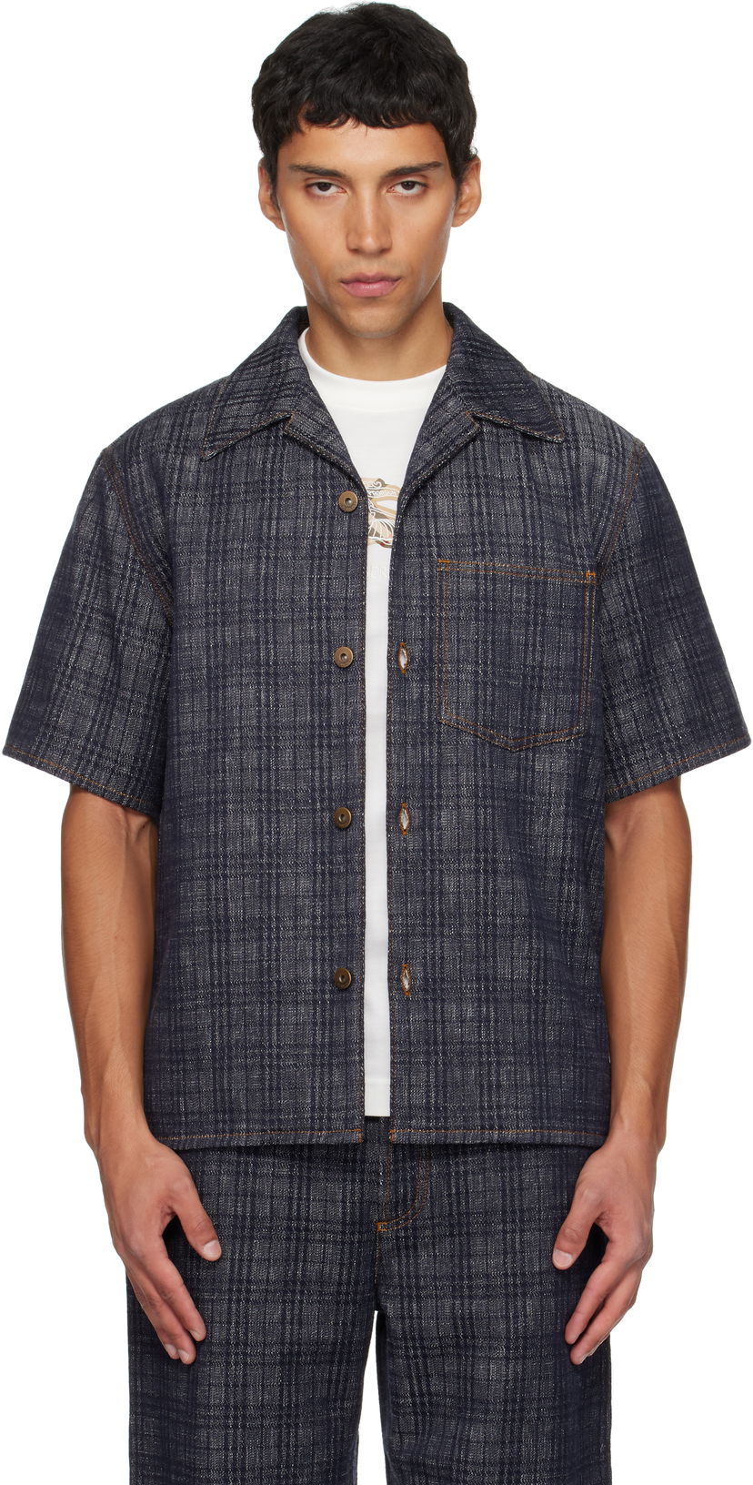Paita Burberry Burberry Relaxed Fit Check Denim Shirt Sininen | 8113431