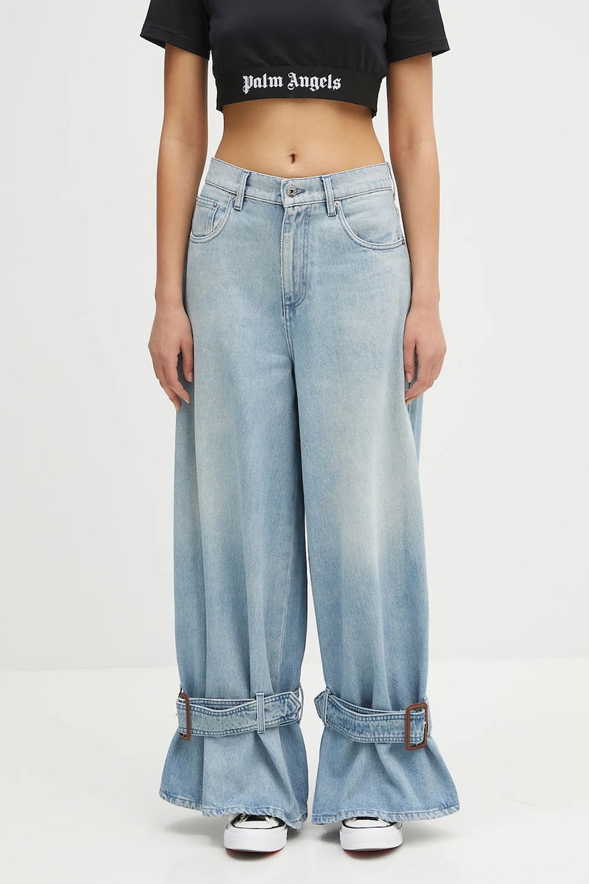 Jeans JW Anderson JW Anderson Buckled Cuff High Waist Jeans Sininen | DT0109.PG1735.804
