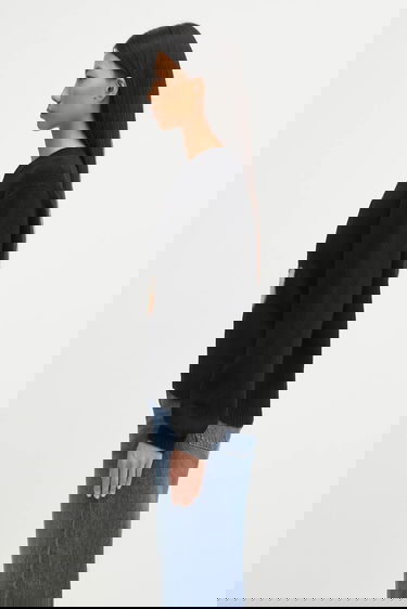 Villapaita MAISON KITSUNÉ Dressed Fox Intarsia Wool Sweater Musta | PW00812KH0002, 1