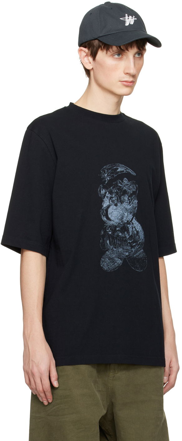 T-paita We11done We11done Overdyed Graphic T-Shirt Musta | WD-TT0-24-725-U-BK, 1