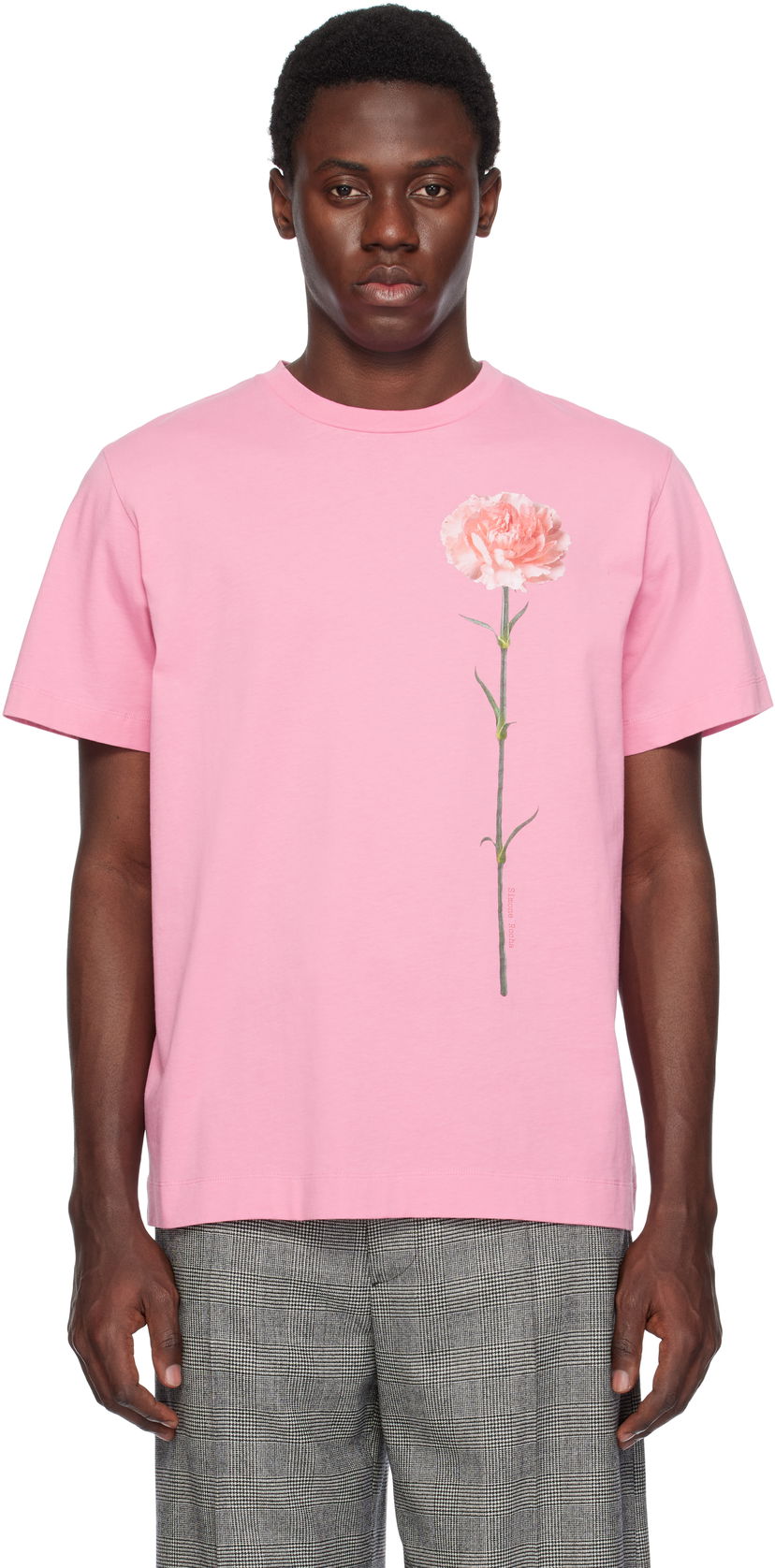 T-paita Simone Rocha Simone Rocha Carnation Print T-Shirt Vaaleanpunainen | 5195P32A-M 0569