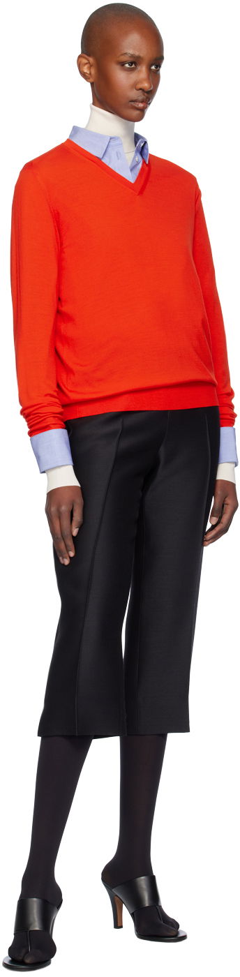 Villapaita The Row The Row Haius V-Neck Sweater Punainen | 8253-Y590, 3