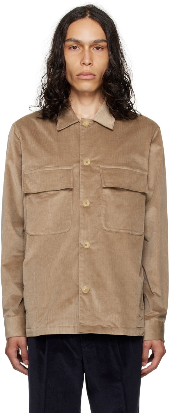 Paita Paul Smith Paul Smith Corduroy Buttoned Shirt Beige | M1R-009Y-L02065
