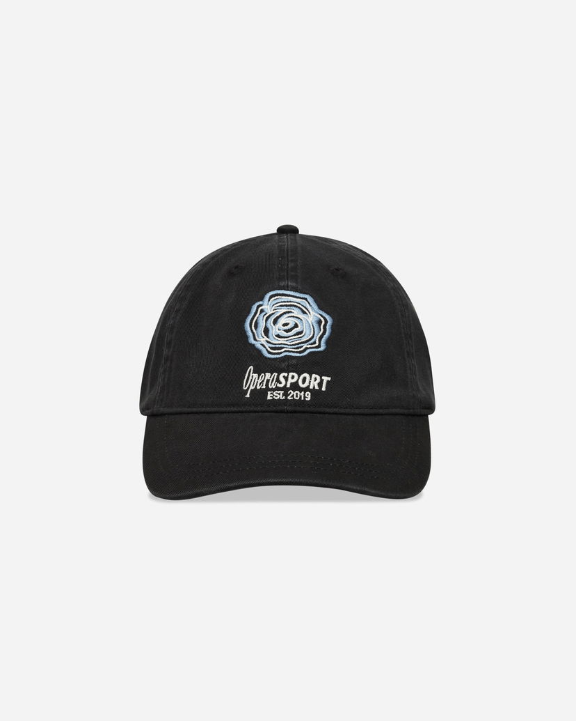 Korkki OpéraSPORT David Embroidered Rose Cap Musta | K55FW25  4