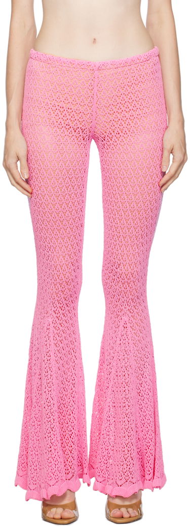 Housut Blumarine Flared Crochet Trousers Vaaleanpunainen | P344P002A, 0