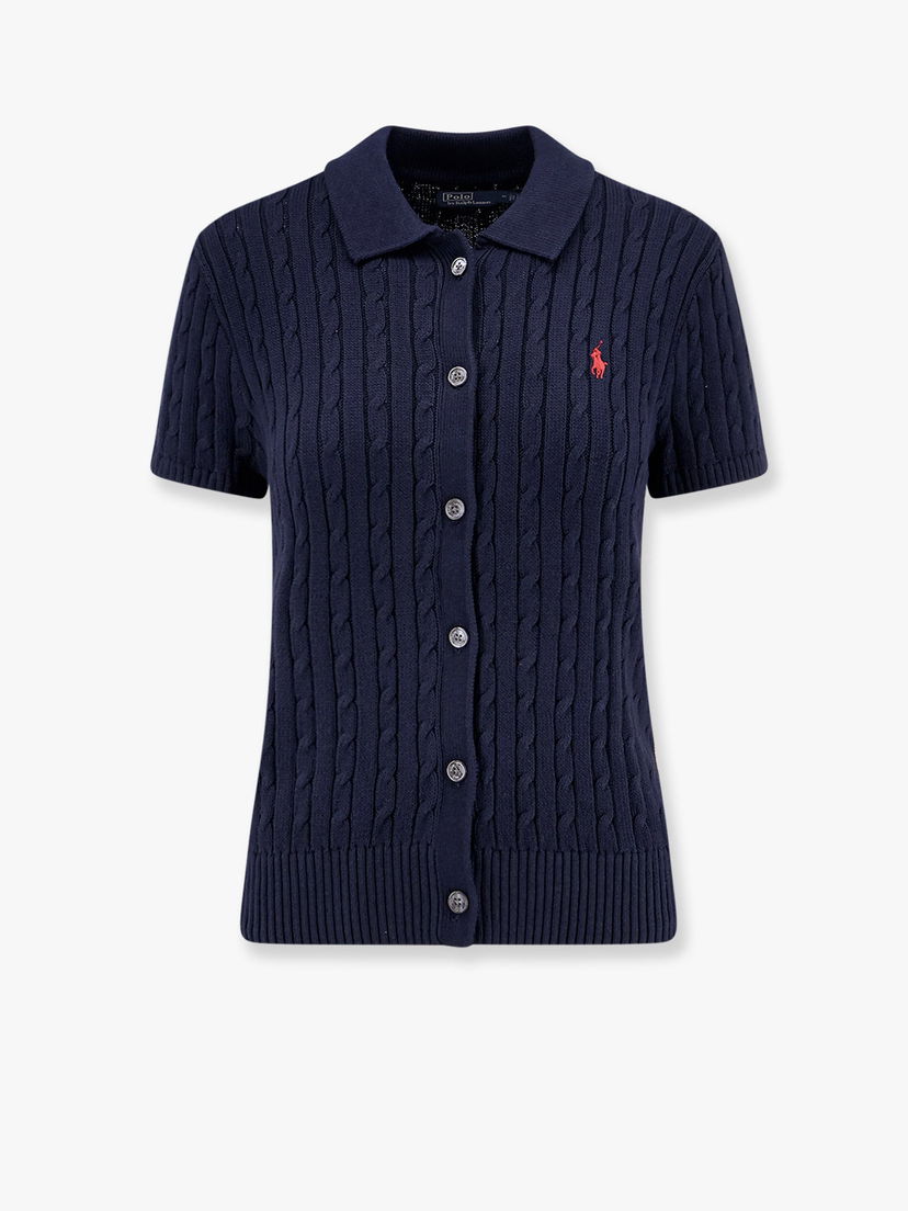 Villapaita Polo by Ralph Lauren Cable-Knit Cotton-Blend Cardigan by Polo Ralph Lauren Tummansininen | 211963486002