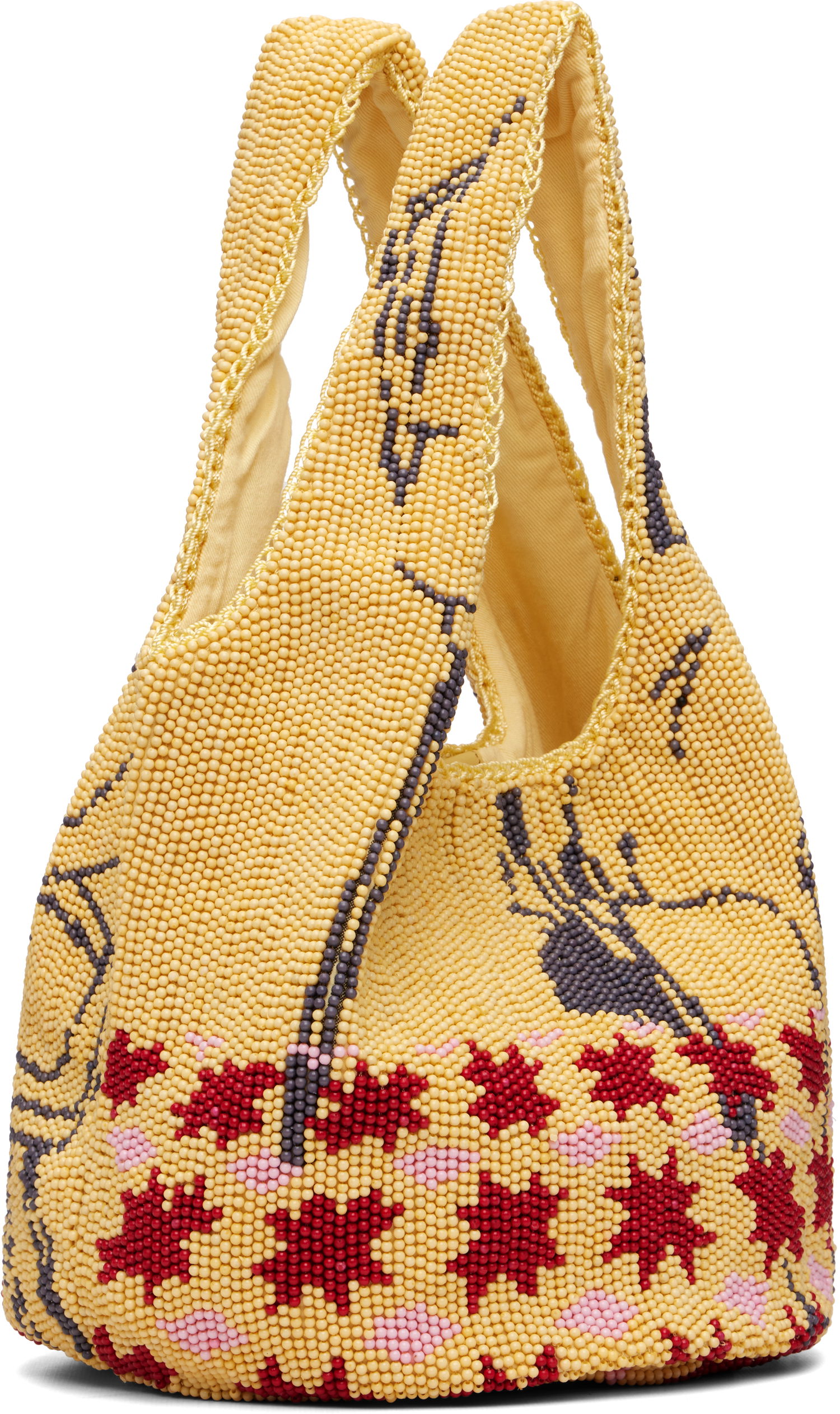 Kangaskassi JW Anderson JW Anderson Mini Patterned Beaded Shopper Tote Monivärinen | HB0744-FA0471, 1