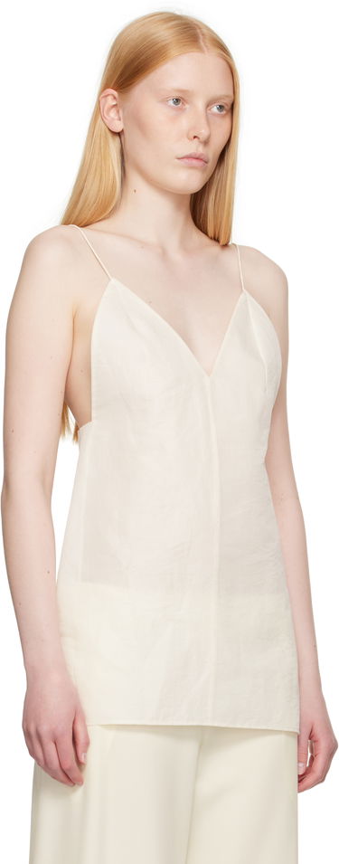 Tankkitoppi Khaite Khaite Talsie Linen Cami Top Valkoinen | 2396385, 1