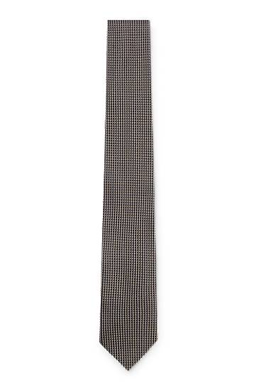 Asusteet BOSS Micro Pattern Silk Tie Harmaa | 50544718