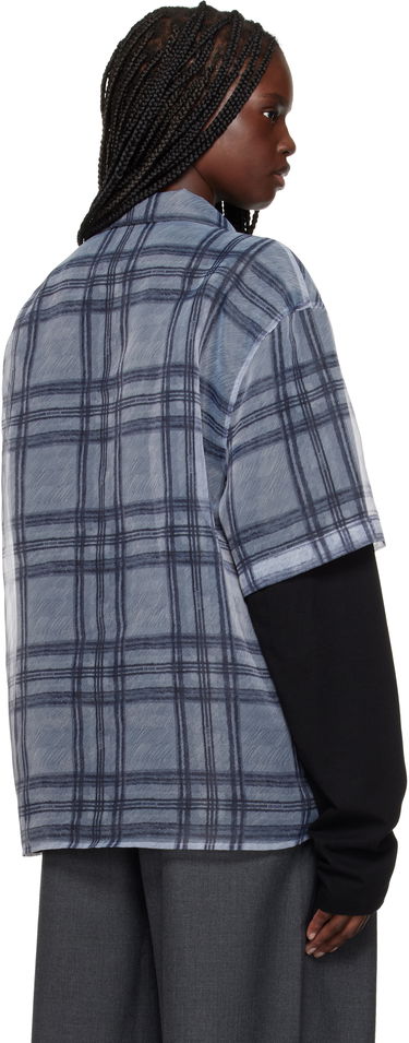 Paita We11done We11done Heart Layered Check Pattern Shirt Harmaa | WD-SH1-25-176-U-GY, 2