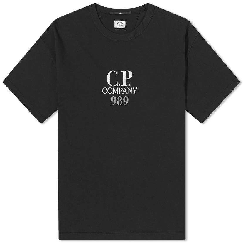 T-paita C.P. Company Box Logo T-Shirt Musta | 16CMTS231A-005697G-999