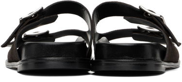 Kengänhoito Aeyde Aeyde Meena Suede Double Buckle Slides Ruskea | A11-FS-FOXR08FL174-SS25-953-022, 1