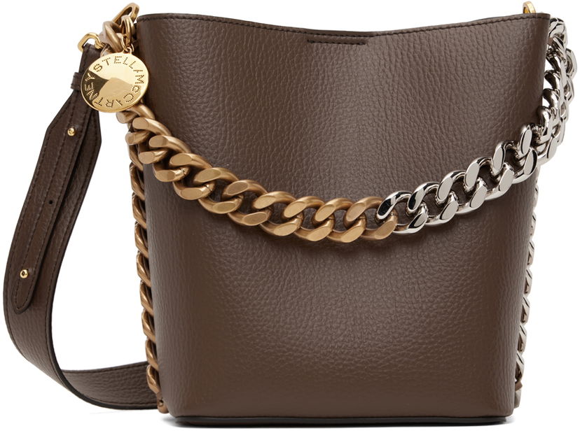 Käsilaukku Stella McCartney Alter Mat Grainy Chain Shoulder Bag Ruskea | 7B0033WP0316