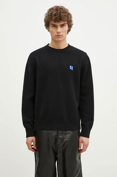Villapaita ADER ERROR Black Wool Sweater With Logo Patch Musta | BMSGFYKT0101BK, 0
