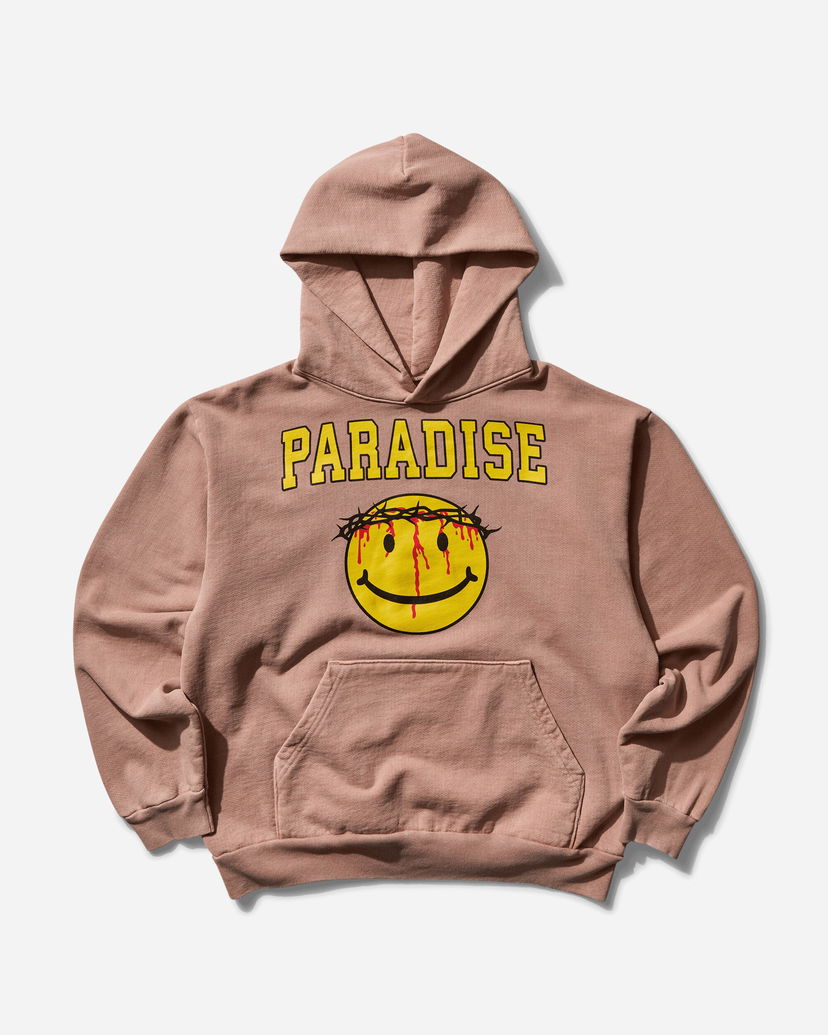 Huppari PARADIS3 Smiley Jesus Hoodie Ruskea | PASMILEYHOOD 2