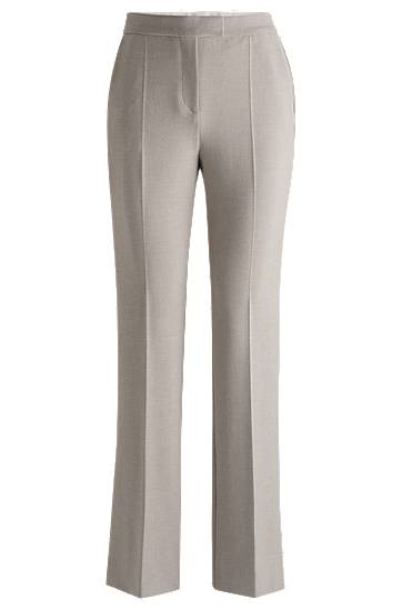 Housut BOSS High-Waisted Straight-Leg Trousers Harmaa | 50518860, 0