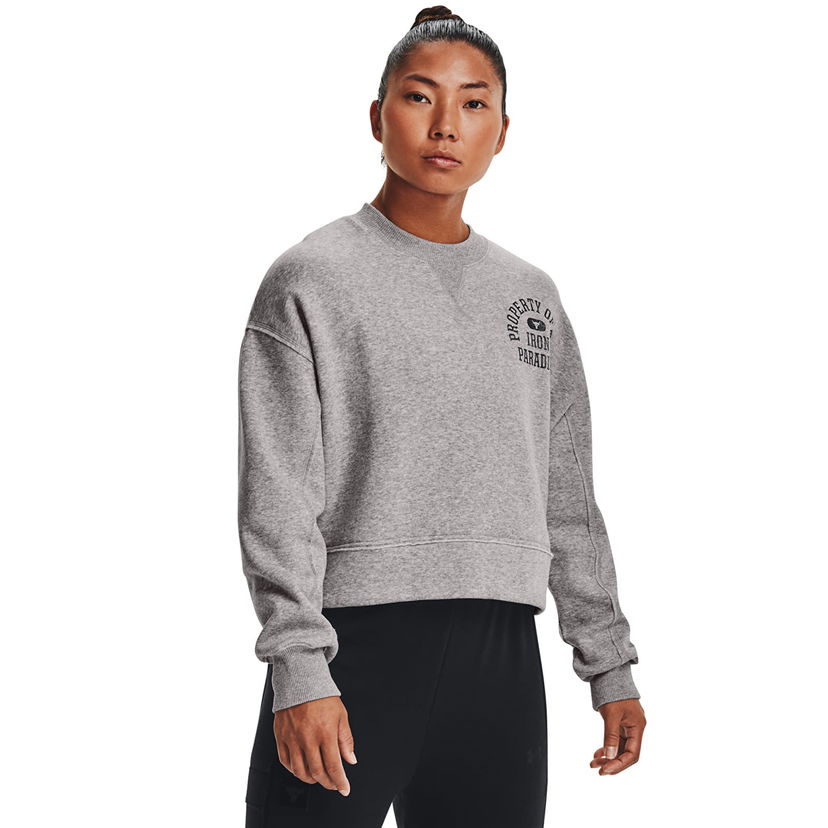 Huppari Under Armour Prjct Rock Fleece LC Crew Gray Harmaa | 1370546-031