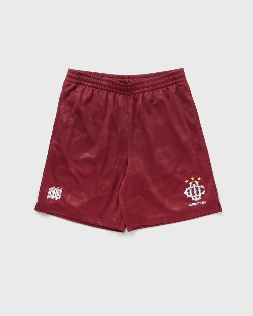 Shortsit Carhartt WIP Hartt's Football Shorts Burgundia | I034623-2UG.XX